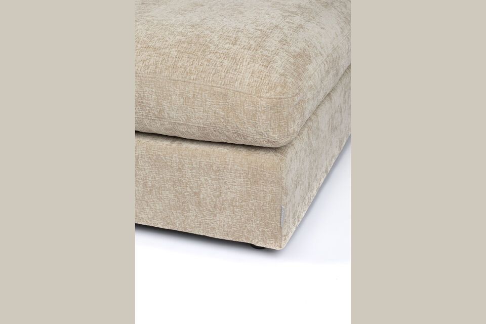 Beige fabric footrest Sense - 3