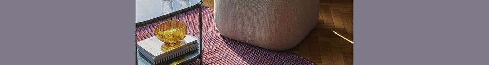 Material Details Beige fabric pouffe Cube