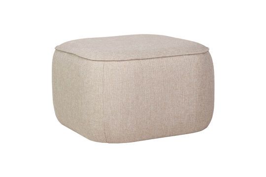 Beige fabric pouffe Cube Clipped