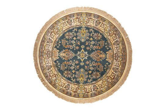 Beige fabric rug 200x200 cm Raz