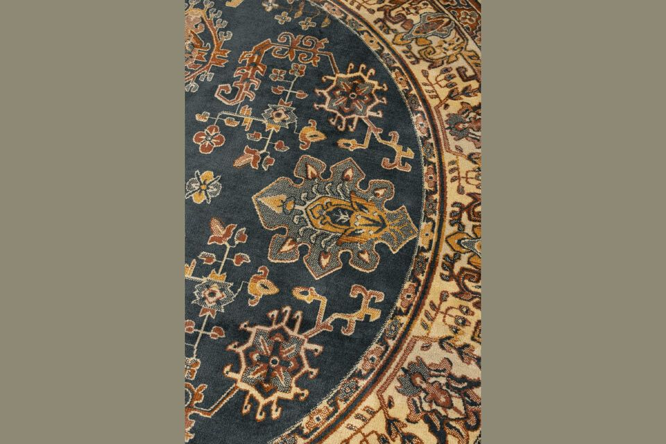 Beige fabric rug 200x200 cm Raz - 5