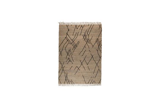 Beige jute rug 170x240 cm Ishank Clipped