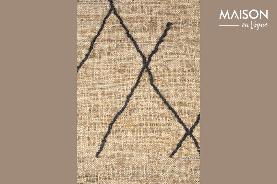 Beige jute rug 170x240 cm Ishank - 2