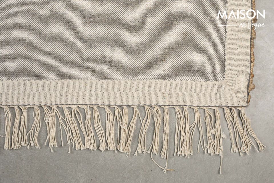 Beige jute rug 170x240 cm Ishank - 6