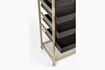 Miniature Beige metal shelf on castors Botan 6