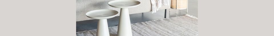 Material Details Beige metal side table Ringar