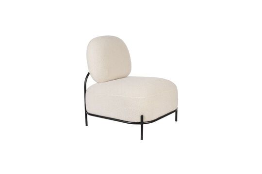 Beige plastic armchair Polly Clipped