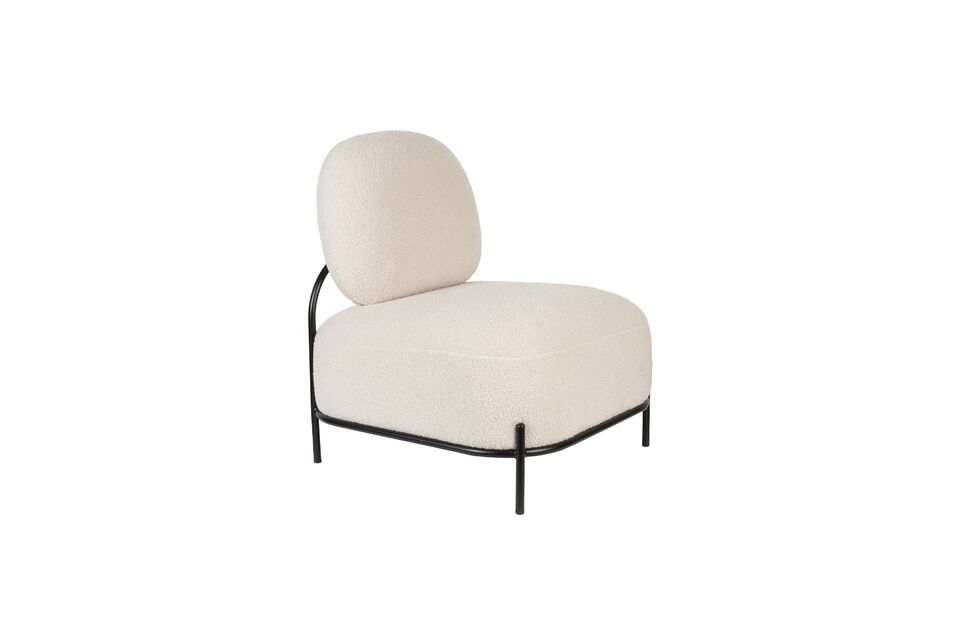 Beige plastic armchair Polly White Label