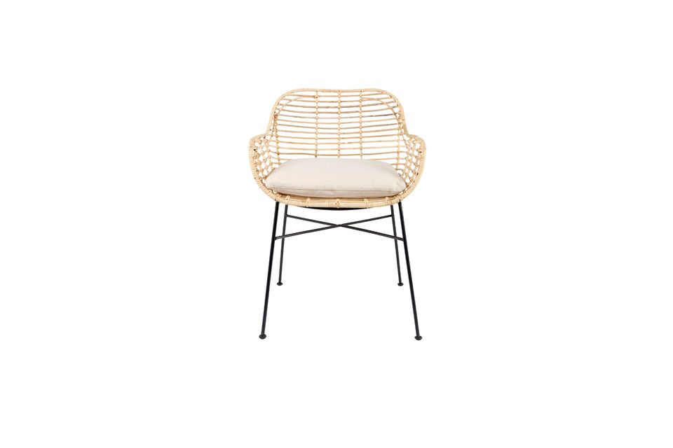 Beige rattan chair Tiger - 4