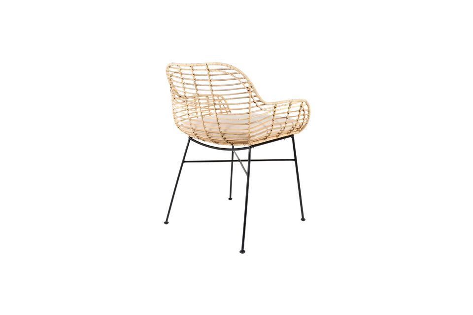 Beige rattan chair Tiger - 5