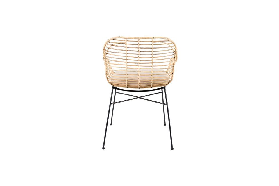 Beige rattan chair Tiger - 6