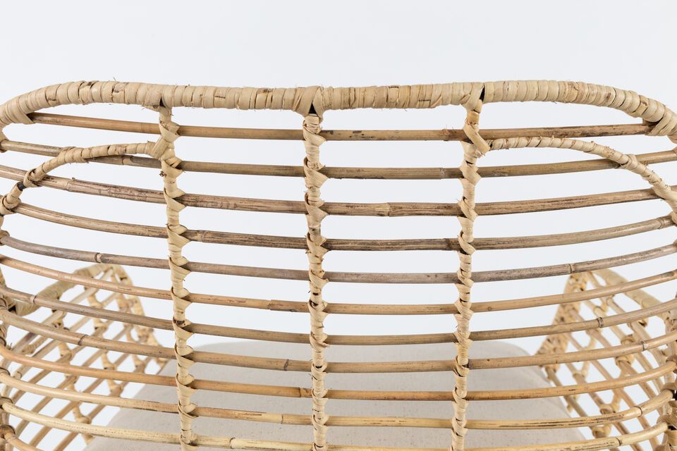 Beige rattan chair Tiger - 9