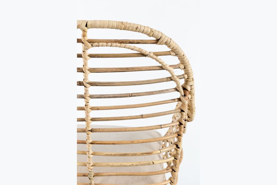 Beige rattan chair Tiger - 10