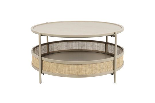 Beige rattan coffee table Makoto Clipped