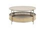 Miniature Beige rattan coffee table Makoto Clipped