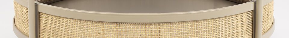 Material Details Beige rattan coffee table Makoto