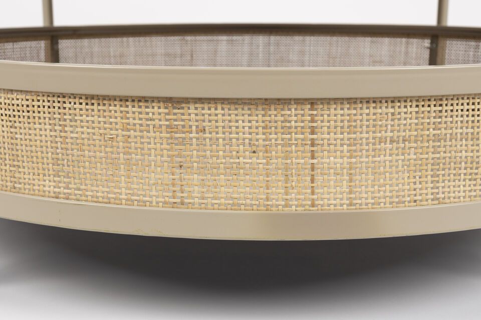 Beige rattan coffee table Makoto - 5