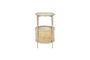 Miniature Beige rattan side table Makoto Clipped