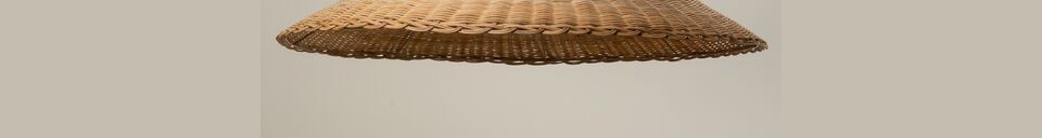 Material Details Beige rattan suspension Chapeau