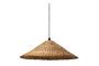 Miniature Beige rattan suspension Chapeau Clipped