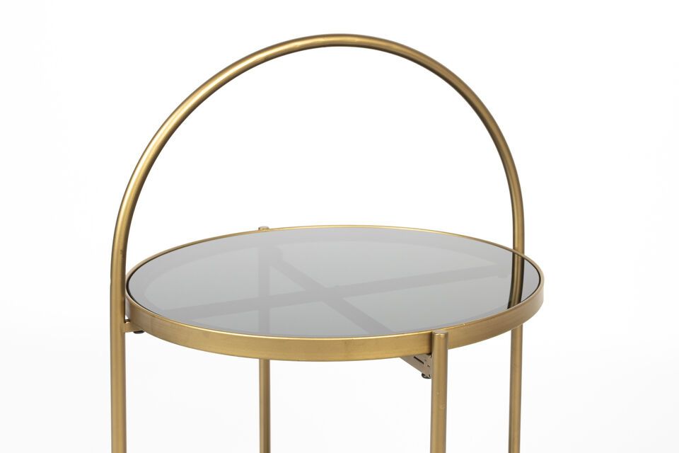 Beige resin side table Maeve - 6