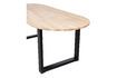 Miniature Beige solid oak oval table 220x90 with U-shaped legs Tablo 3