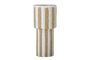 Miniature Beige stoneware vase H28,5 Awah Clipped