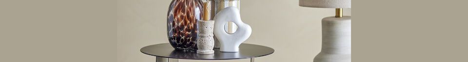 Material Details Beige stoneware vase H28,5 Awah