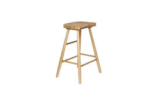 Beige wooden bar stool Vander Clipped