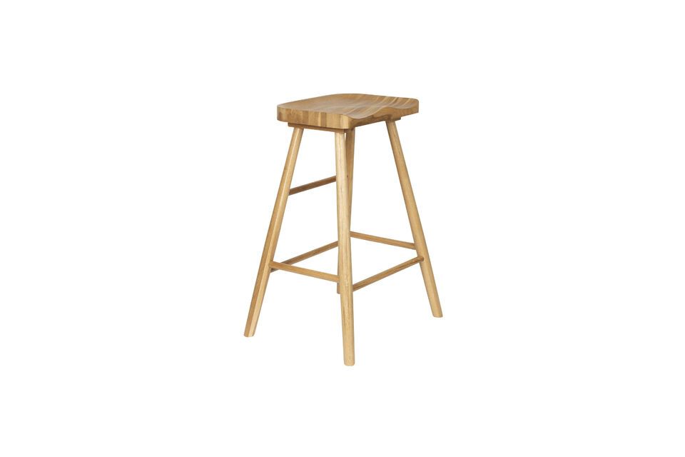 Beige wooden bar stool Vander - 1