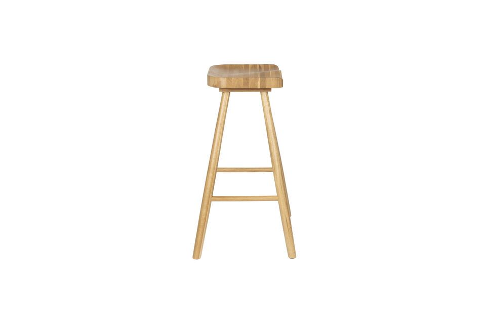 Beige wooden bar stool Vander - 4