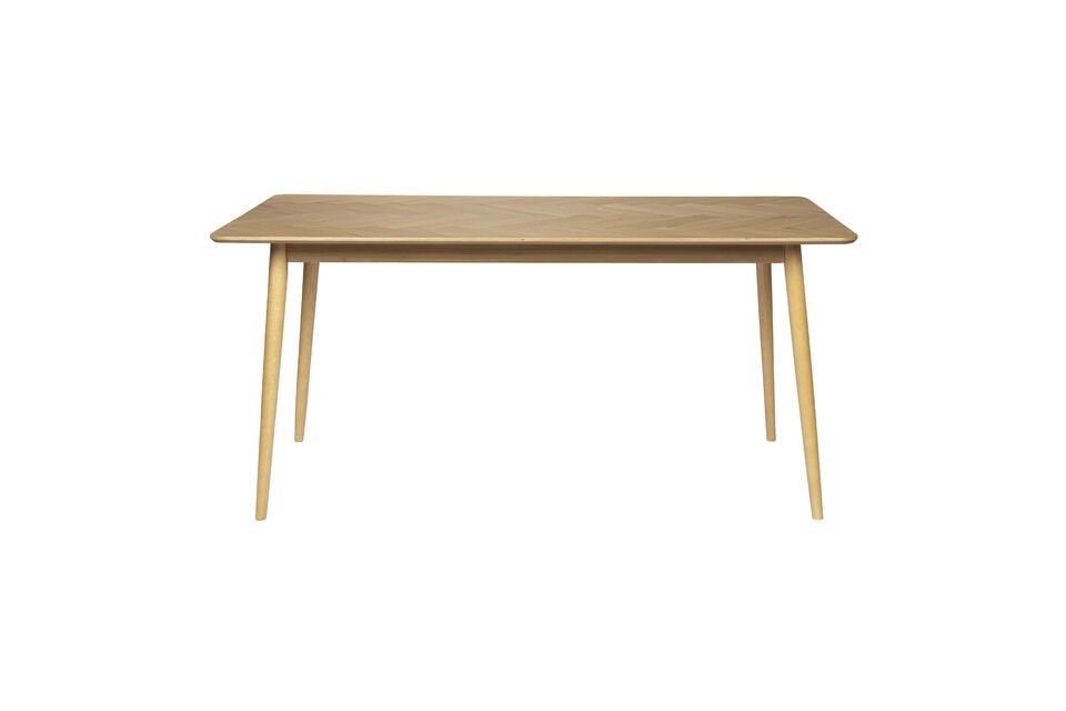 Beige wooden dining table 160cm Fabio - 2