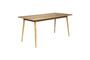 Miniature Beige wooden dining table 160cm Fabio Clipped