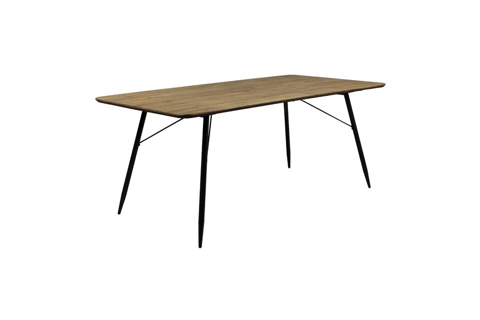 Beige wooden dining table 200cm Roger - 4