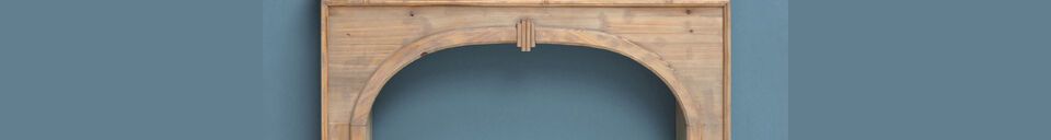 Material Details Beloeil light wood console fireplace