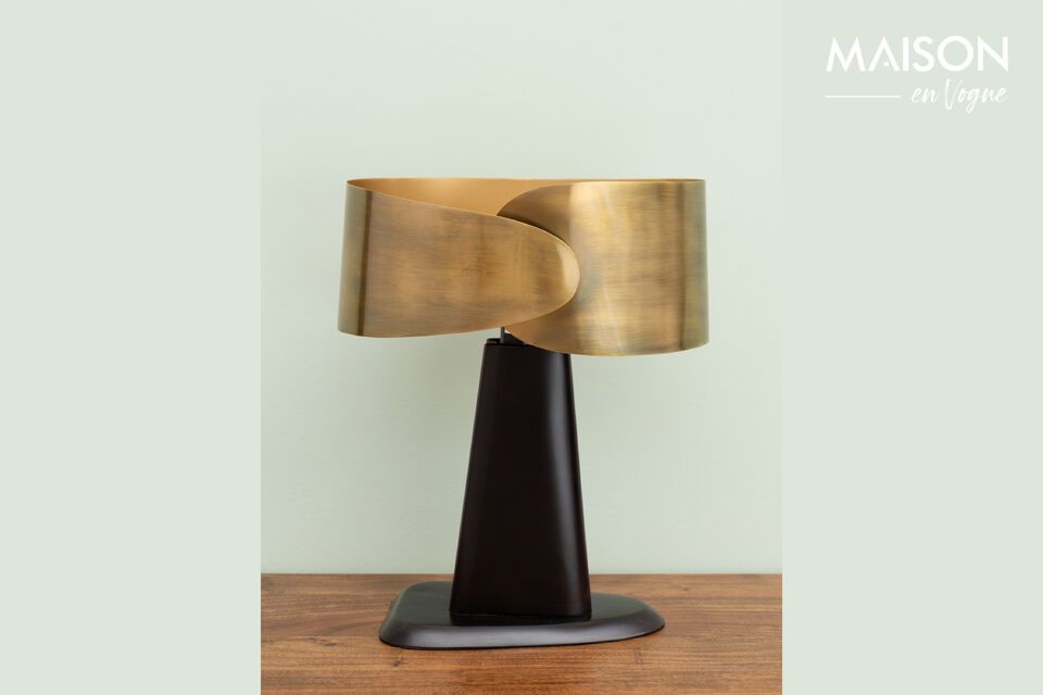 Belt black and gold metal table lamp Chehoma