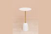 Miniature Bianca large gold and white metal side table 1