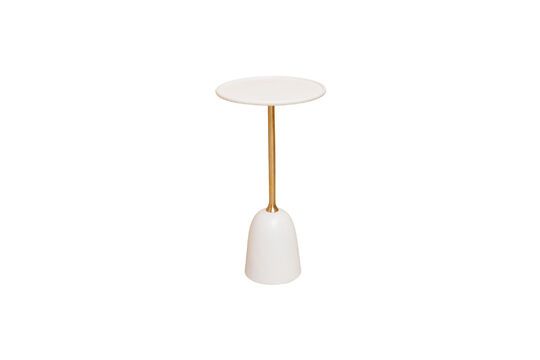 Bianca large gold and white metal side table Clipped