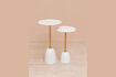 Miniature Bianca large gold and white metal side table 2