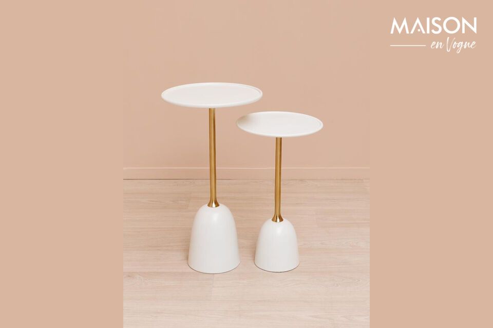 Enhance your interior with our refined white side table.