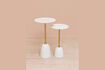 Miniature Bianca small gold and white metal side table 2