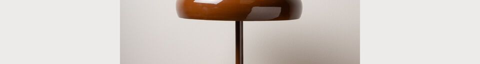 Material Details Billie brown metal table lamp