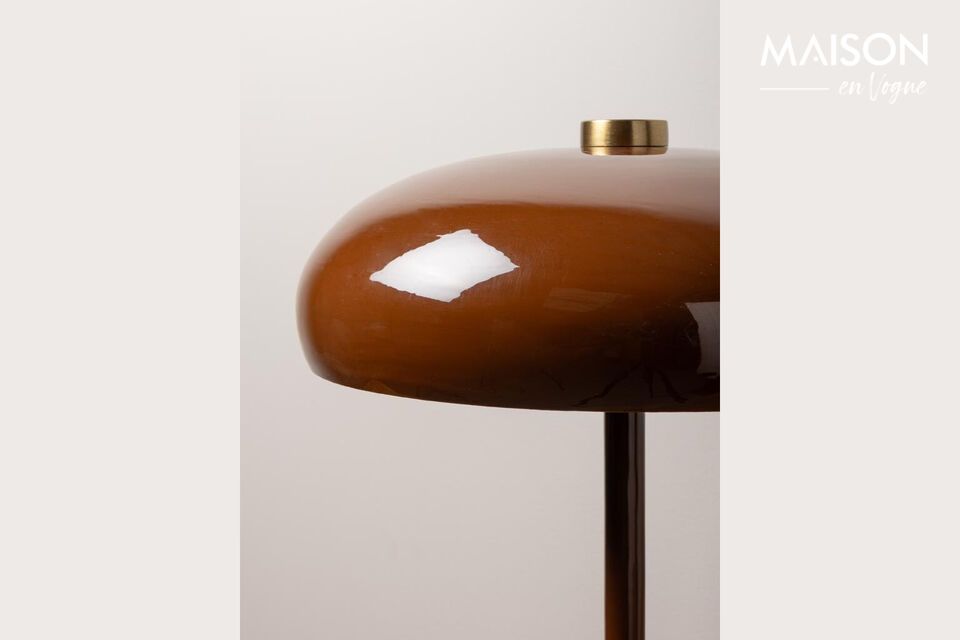 Enhance the radiance of your rooms with the brown iron table lamp