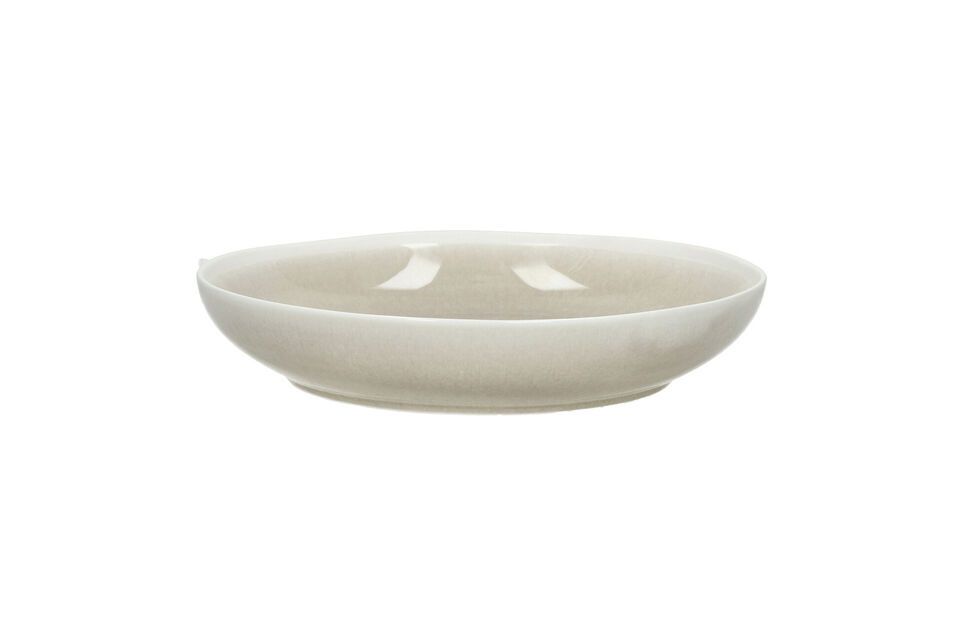 Biscotti dark beige porcelain soup plate Pomax