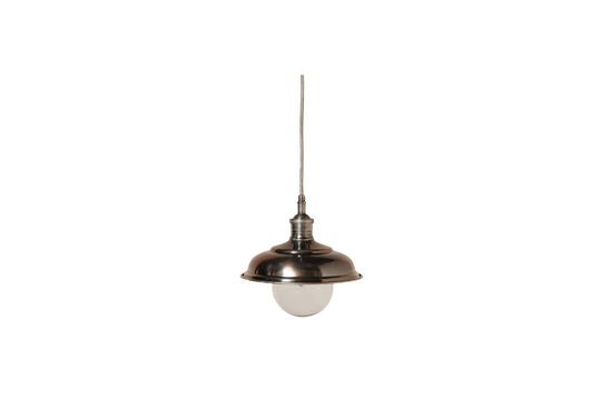 Bistro silver brass pendant light Clipped