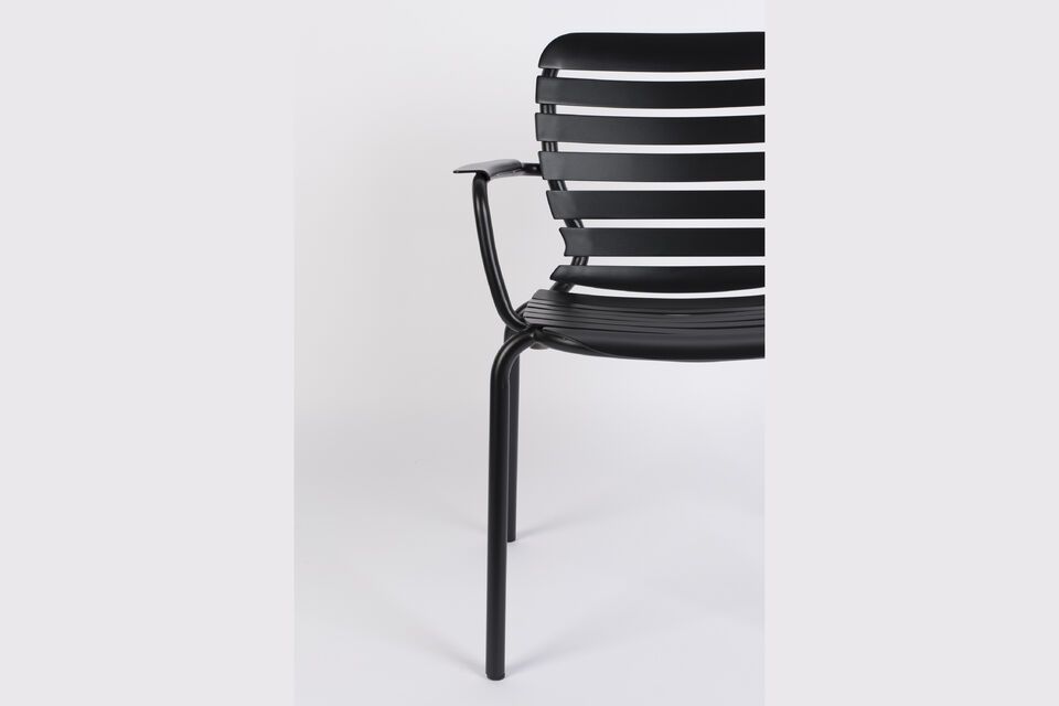 Black aluminium armchair Vondel - 8