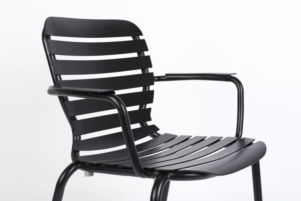 Black aluminium armchair Vondel - 11