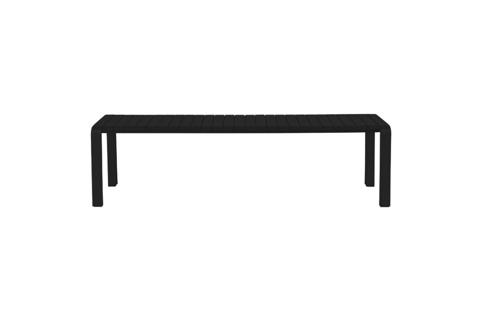 Black aluminium bench Vondel Zuiver