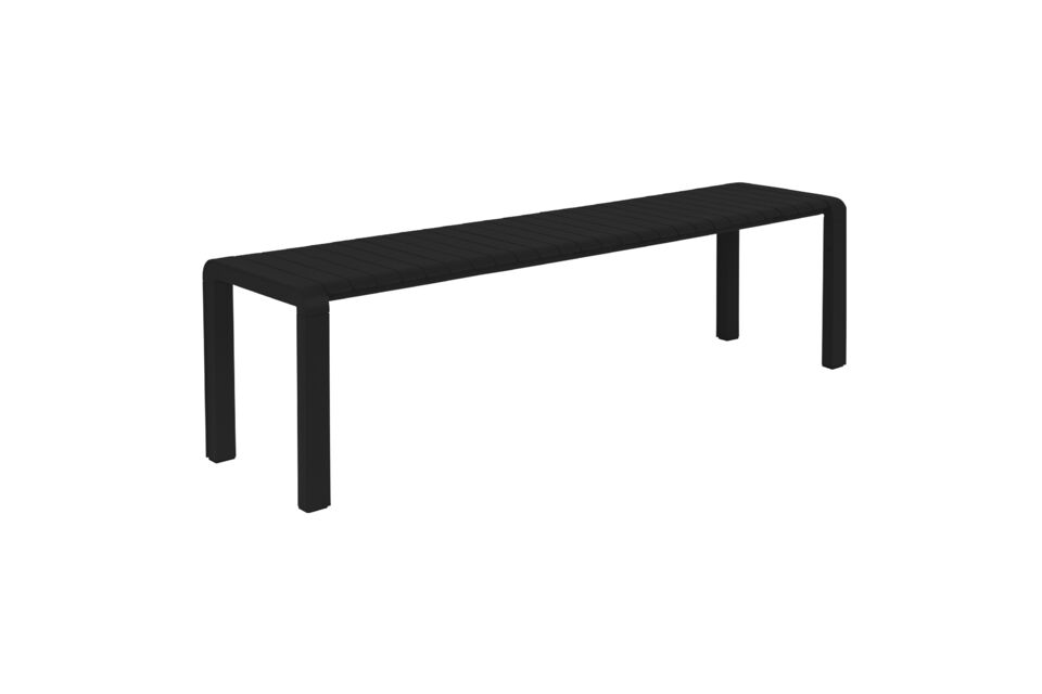 Black aluminium bench Vondel - 2