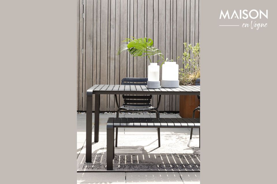 Black aluminium bench Vondel - 1